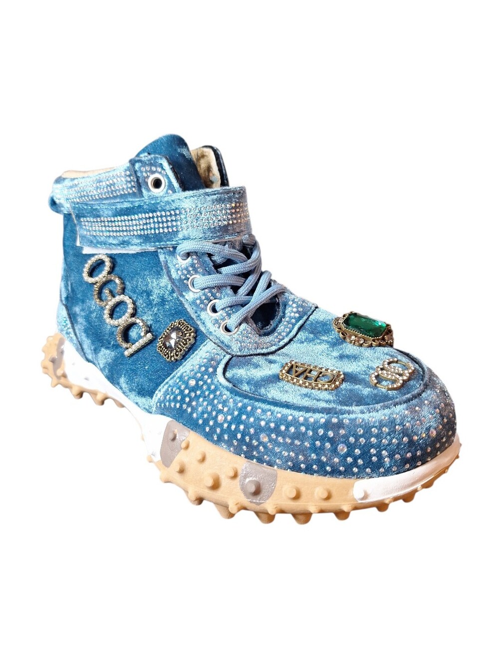 NIB Taxi Velvety Spiked  High Top Sneakers